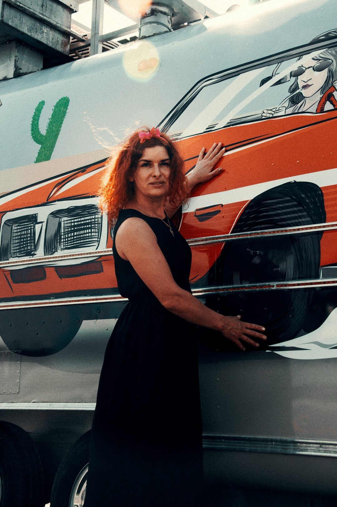 Portrait of the female editor in chief of an automotive archive publication
