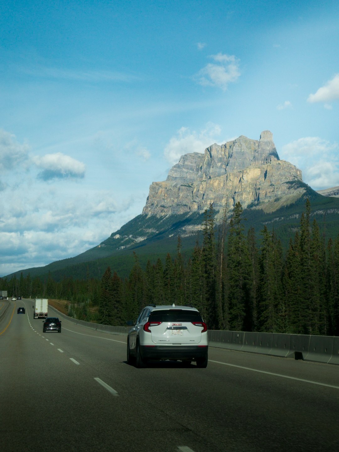 luxury suv on highway